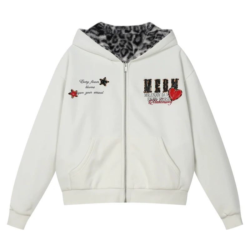 MEDM Reversible Leopard Fur Hooded Jacket