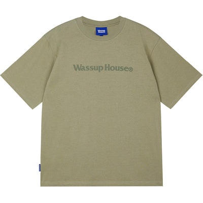 Wassup Basic Large Logo Print Tee
