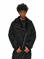 ANTIDOTE Faux Suede Double Rider Biker Jacket