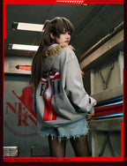 MEDM x EVA Lilith Removable Fur Zip-Up Hoodie