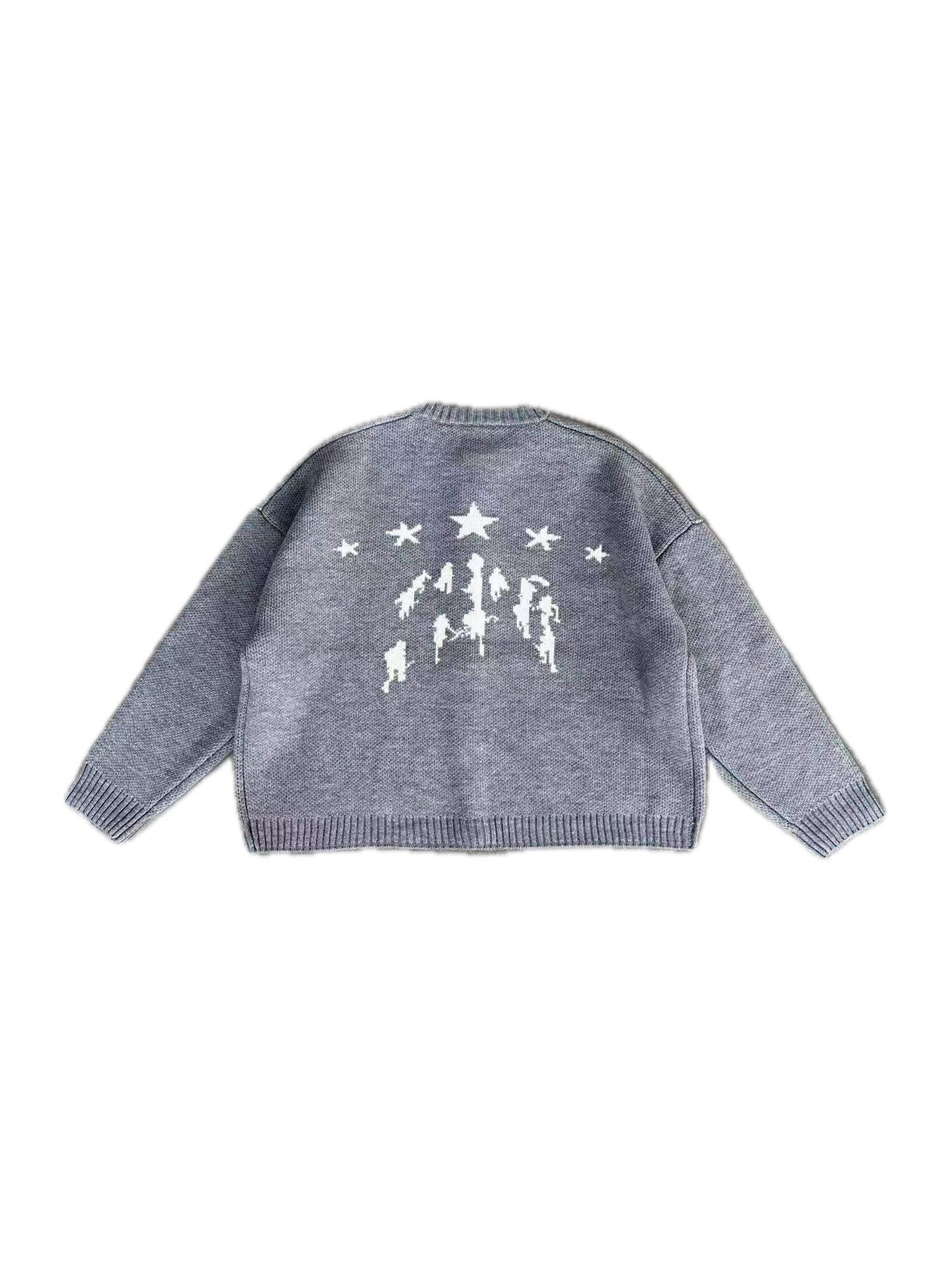 LIBERAFIT Star Jacquard Button Front Cowichan Cardigan