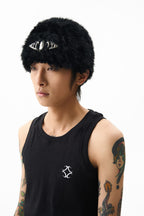 KARMANISTIC Metal Logo Fur Beanie