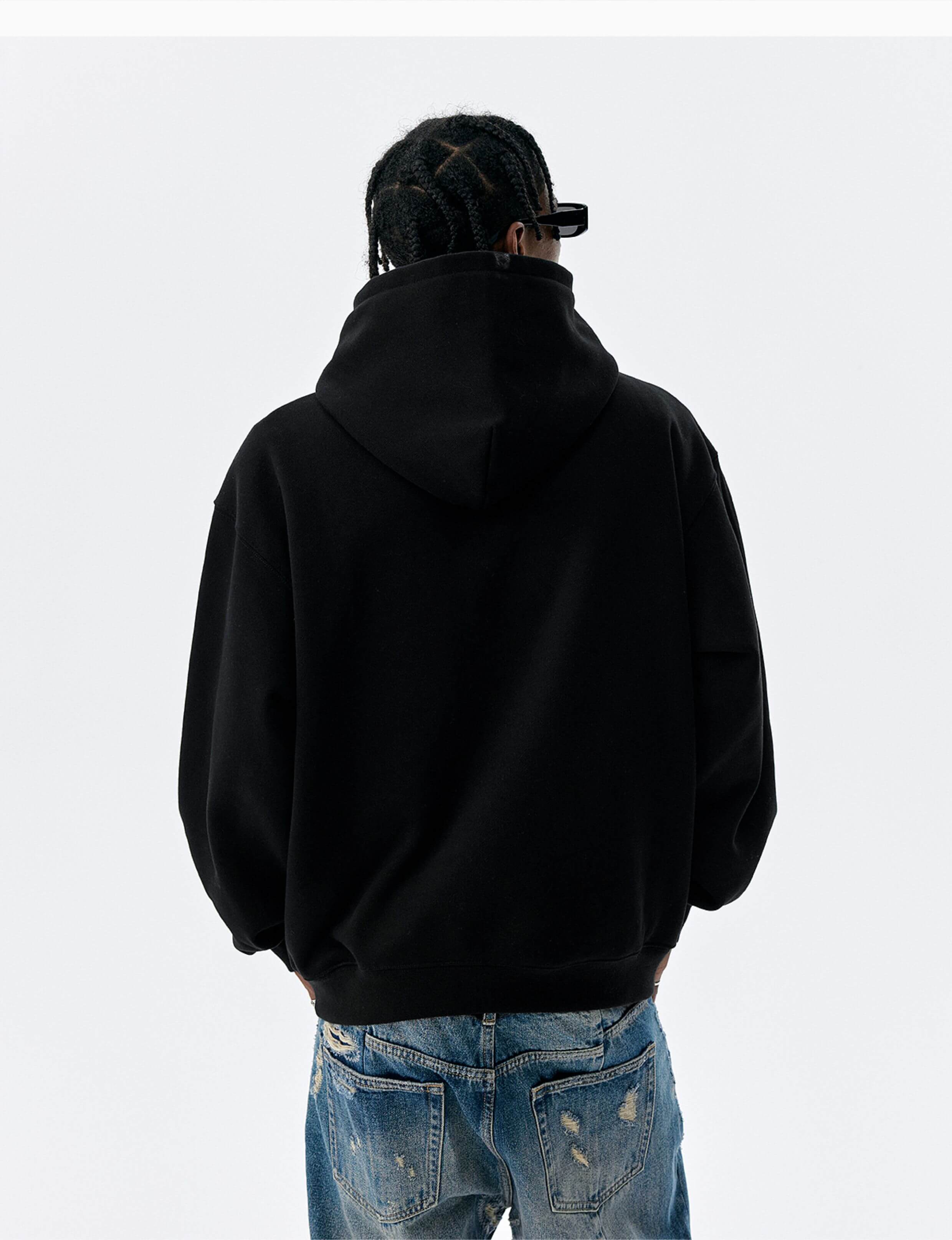 MEDM Animal Leather Logo Patch Hoodie