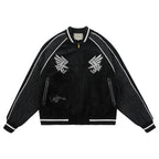 Labt Eagle Embroidered Velvet Feel Souvenir Jacket