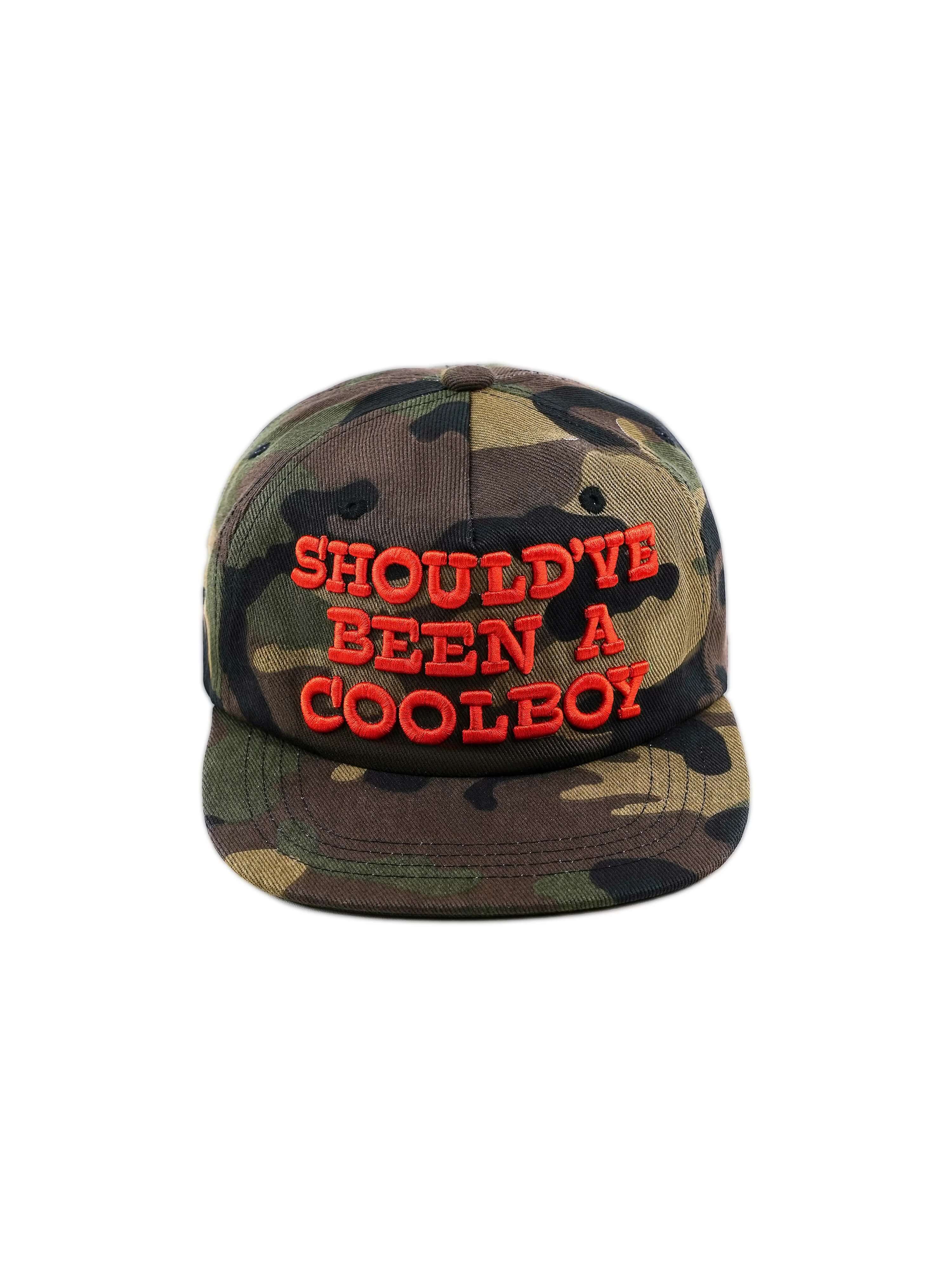 LIBERAFIT Slogan 3D Embroidered Trucker Cap Camo Leopard Denim