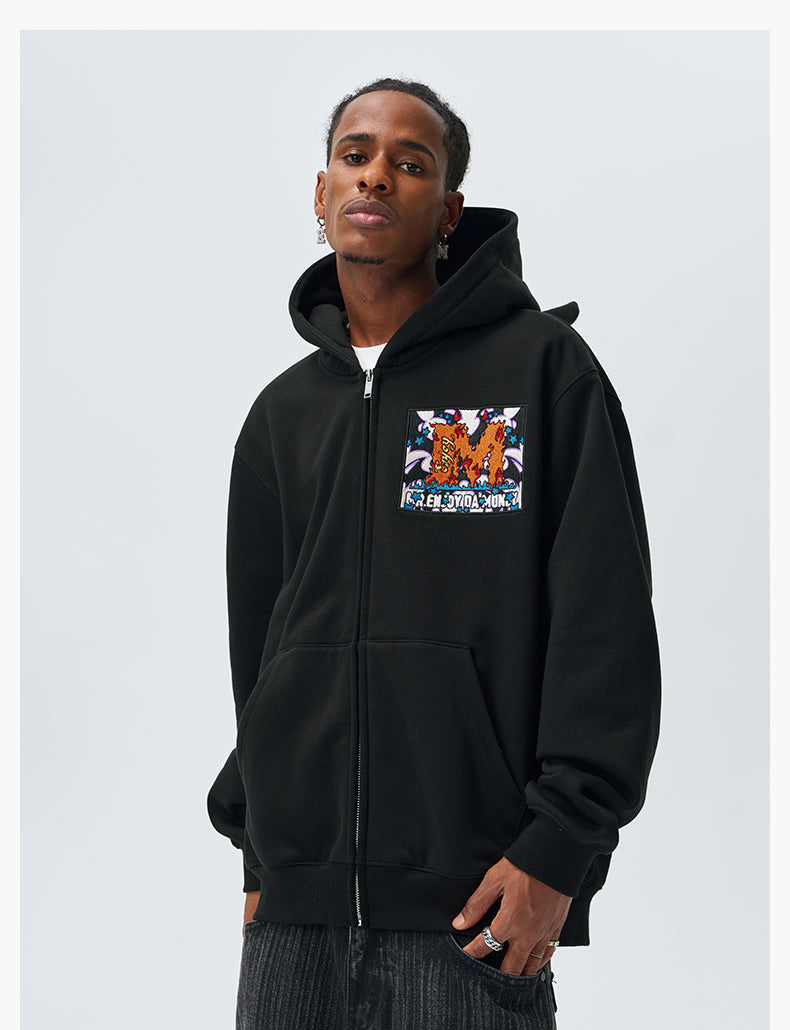 MEDM Angel & Devil Horns Zip-Up Hoodie