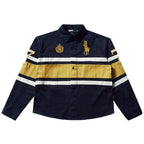 Remedy 3D Embroidered Striped Long Sleeve Shirt