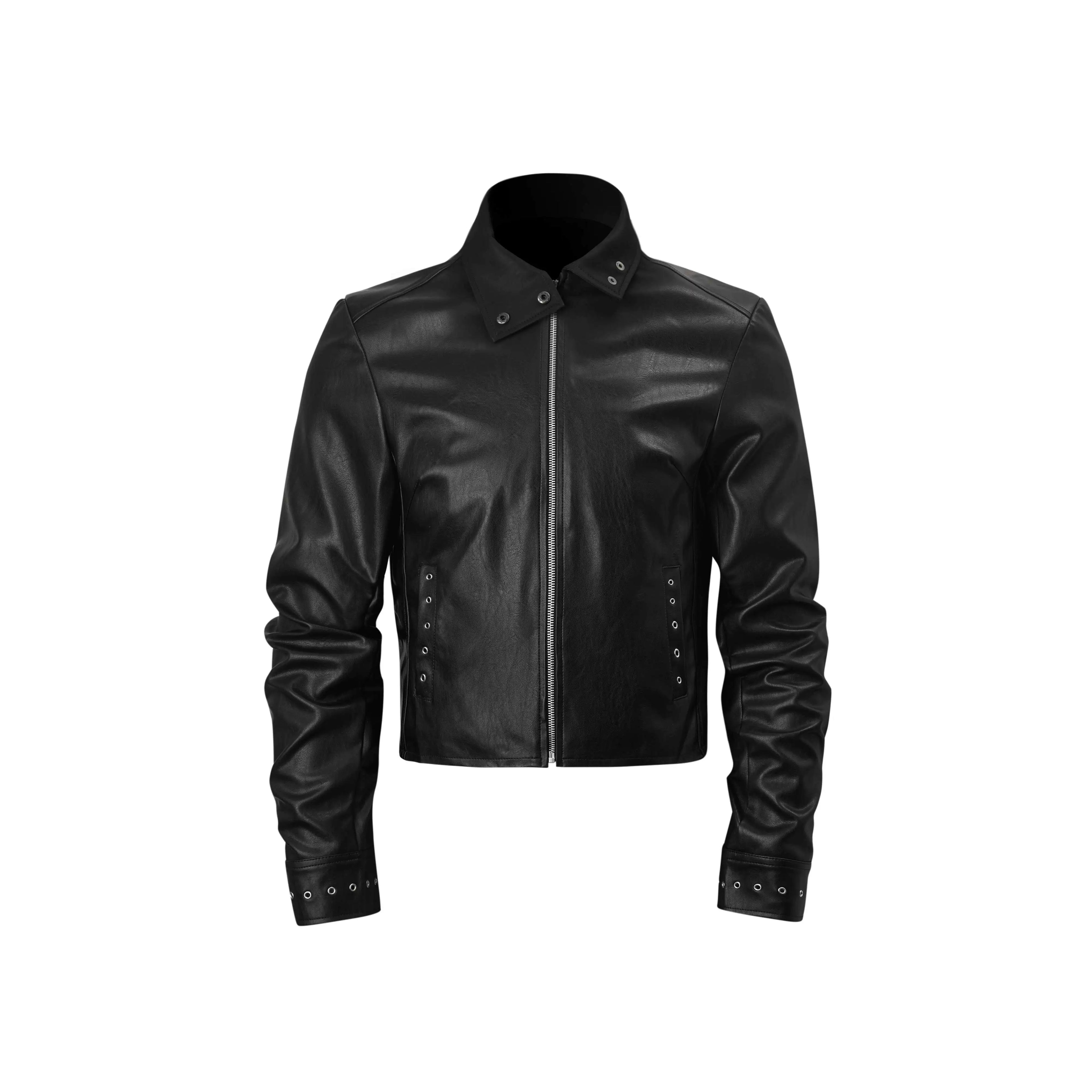 KARMANISTIC Racing Short Leather Jacket