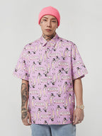 VOTE Ice Cream Girl Pattern Shirt