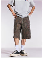 Remedy Leopard and Camouflage Work Painter Baggy Shorts