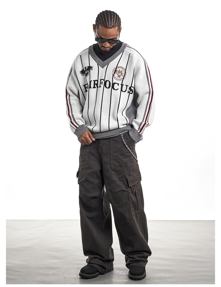 F3F Select Soccer Club Design V-neck Knit Sweater