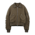 SOD Co. Olive Pilling Custom Pleated MA-1 Bomber Jacket