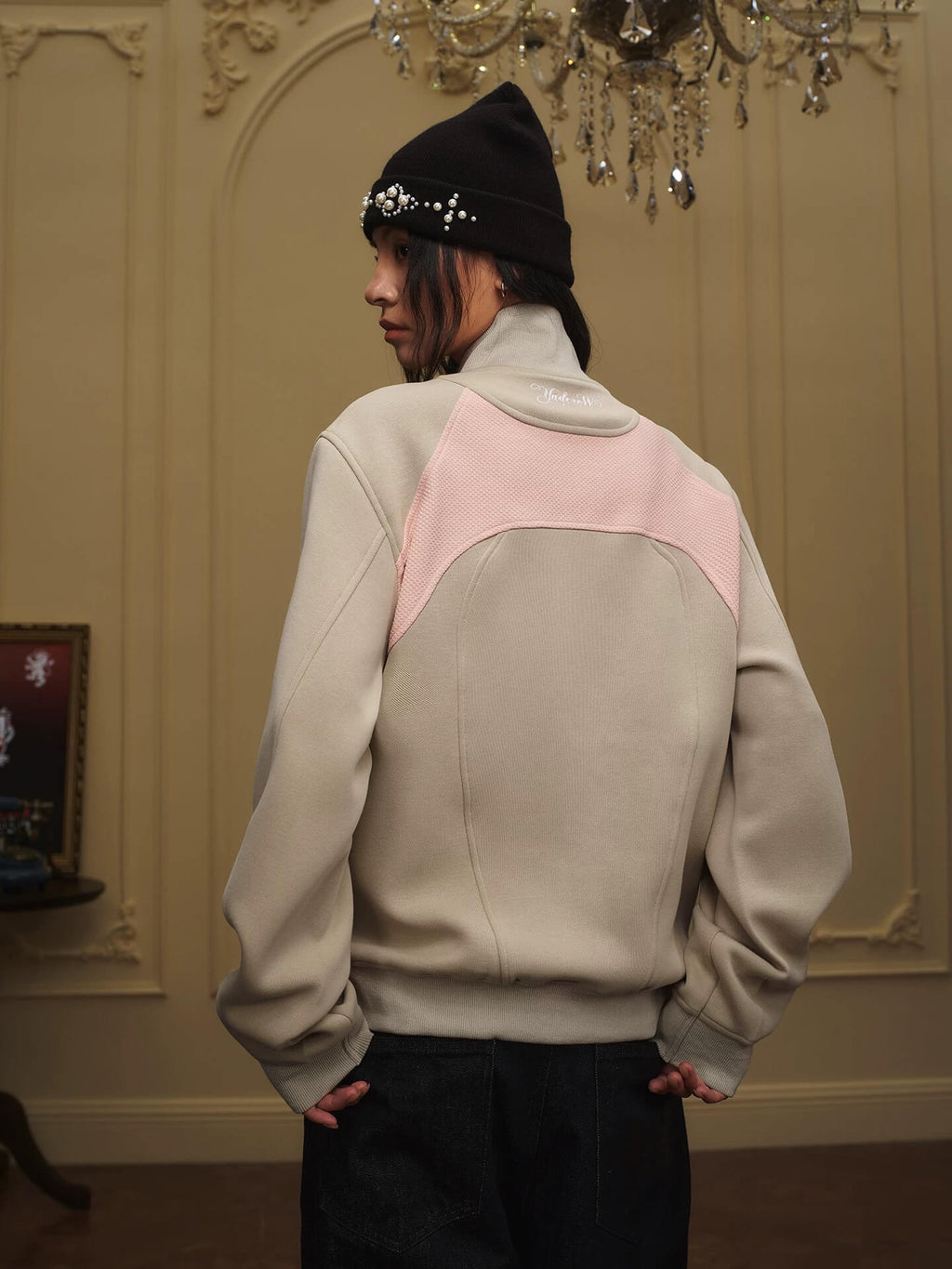 YADcrew Color Block Deconstructed Track Jacket
