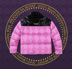 MEDM × JOJO Color Block Diamond Plaid Down Jacket