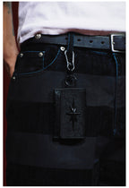 Remedy Metal Studded Keychain Coin Card Leather Wallet