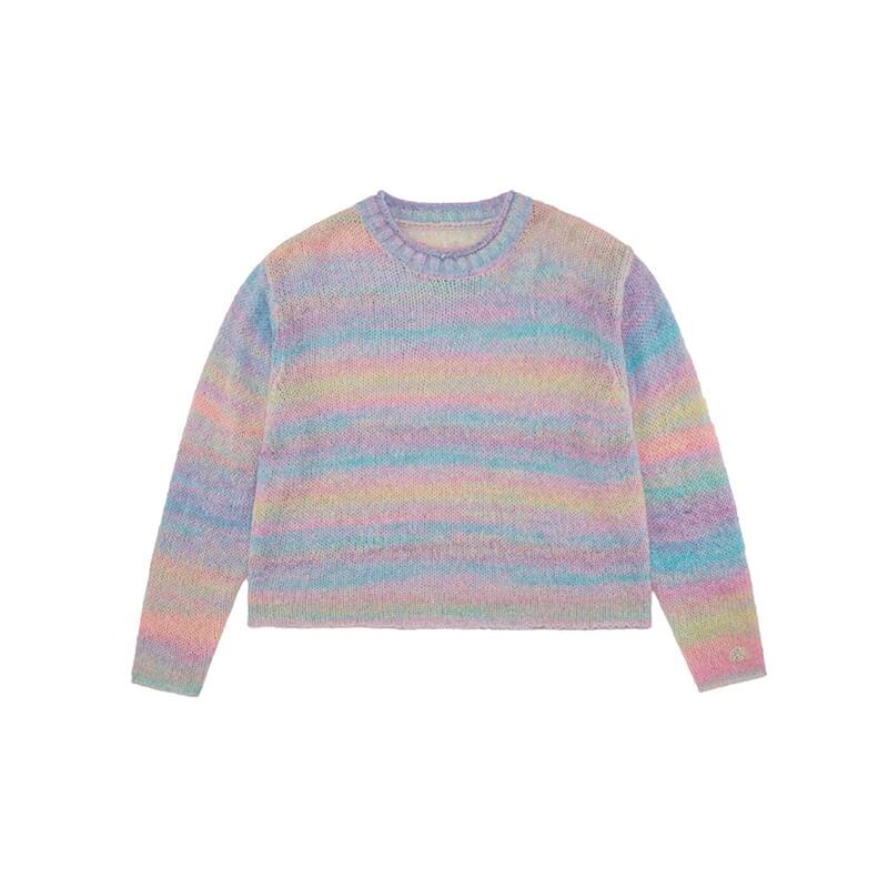 EVILKNIGHT(EK) Gradient Striped Knit Sweater
