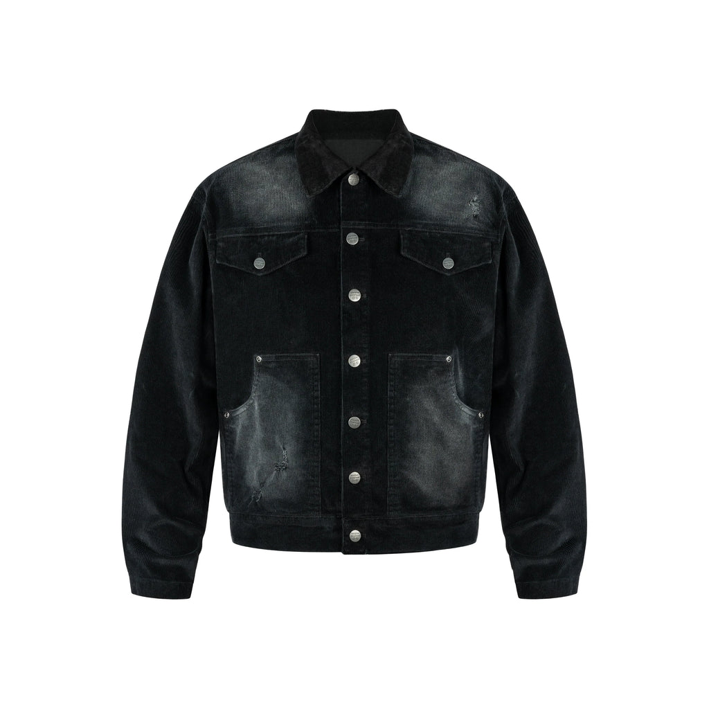 ANTIDOTE Distressed Washed Corduroy Work Jacket