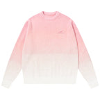 Harsh and Cruel Embroidered Logo Gradient Knit Sweater