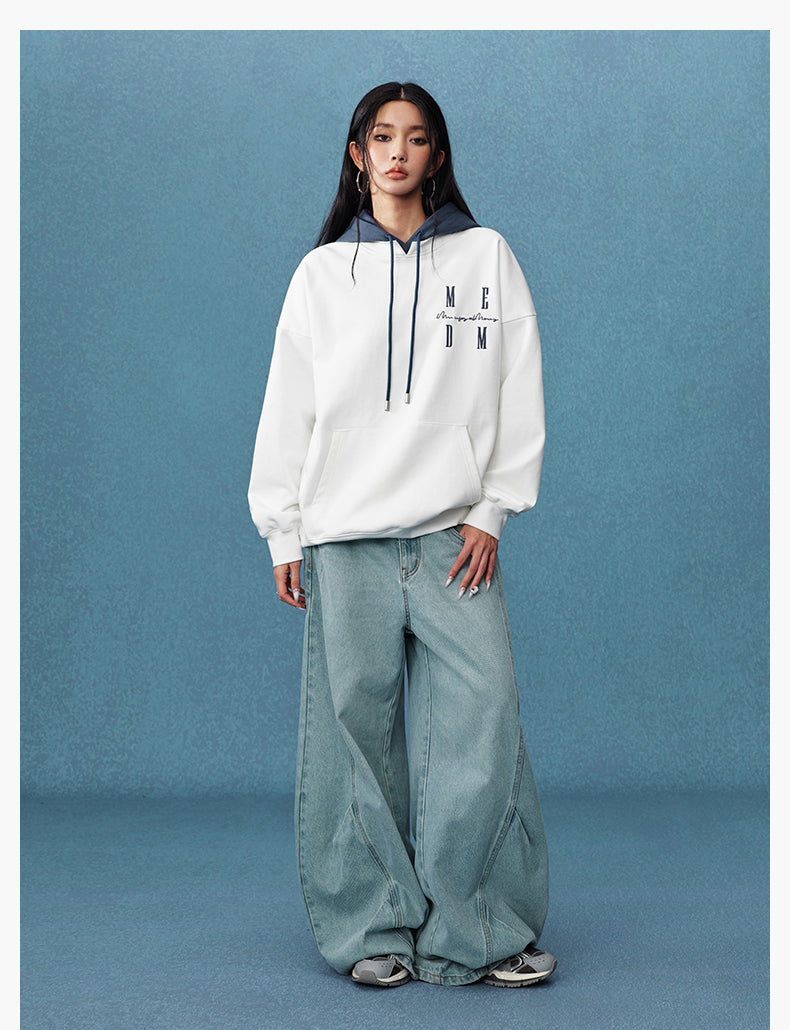 MEDM Layered Look Color Block Hoodie