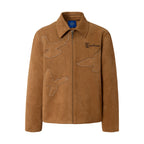 YADcrew Peace Dove Patch Suede Jacket