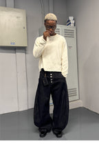 STEEPC Magnetic Button Scimitar Jeans