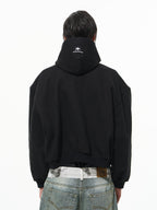 BLIND NO PLAN 3D Reconstructed Metal Logo Zip-Up Hoodie