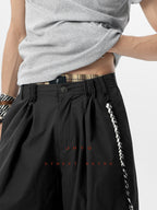 JHYQ Strap Detail Pleated Suit Shorts