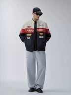 F2CE Patchwork Color Block Racing Jacket