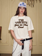 YADcrew Fuzzy Leopard Logo Patch Tee