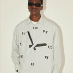 EMPTY REFERENCE Striped Clock Long Sleeve Shirt
