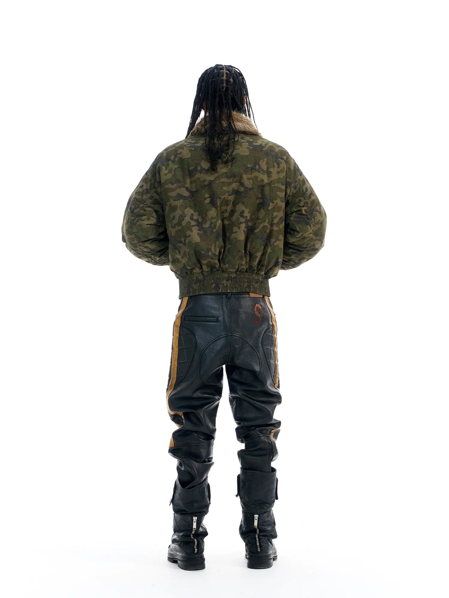 BLIND NO PLAN Reversible Camouflage MA-1 Bomber Jacket