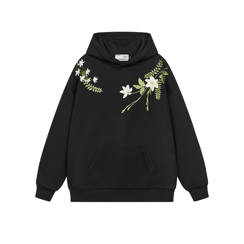 Harsh and Cruel Floral Garland Embroidered HACR Hoodie