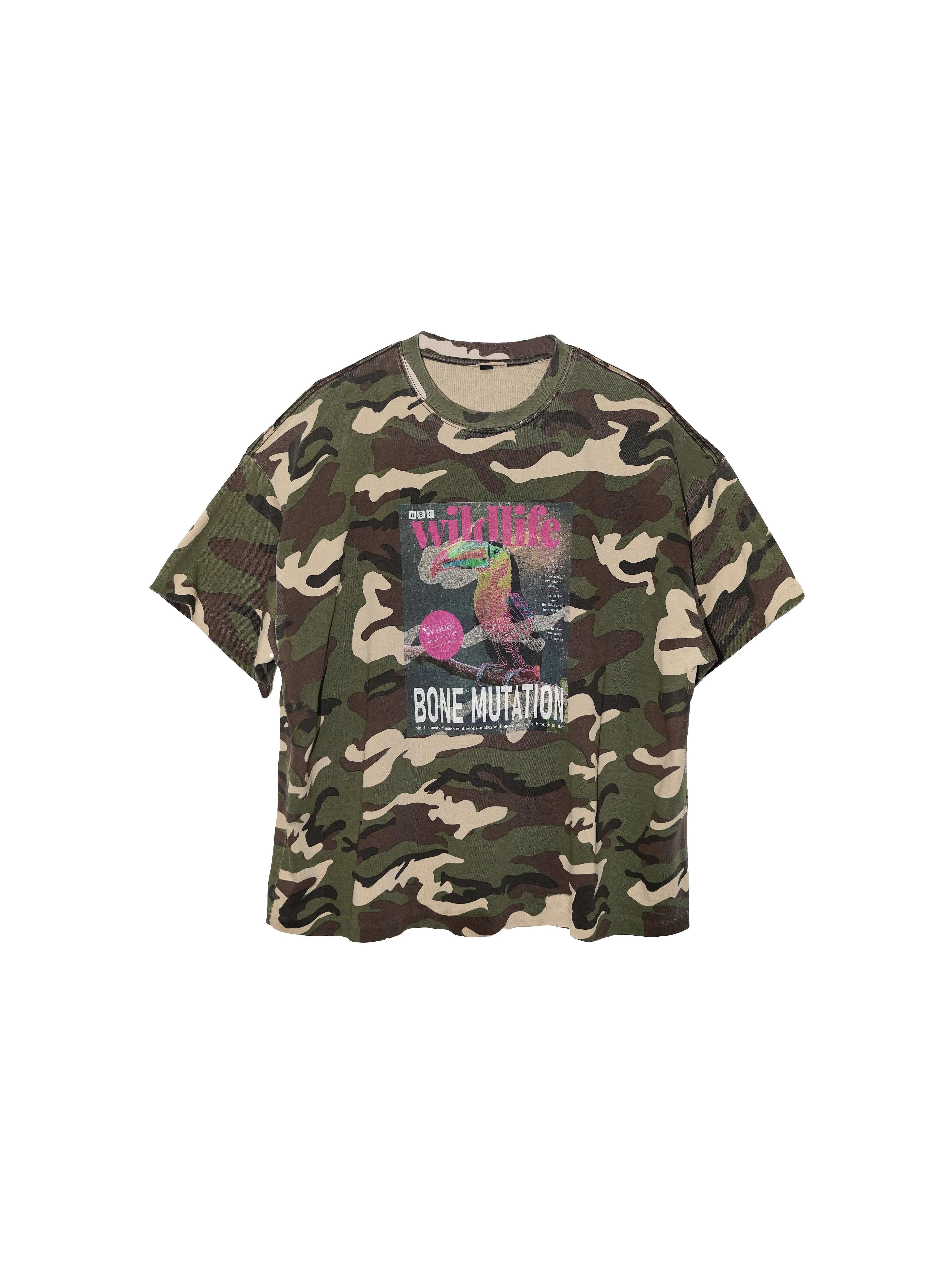 LIBERAFIT Vintage Poster and Skeleton Print Graphic Tee