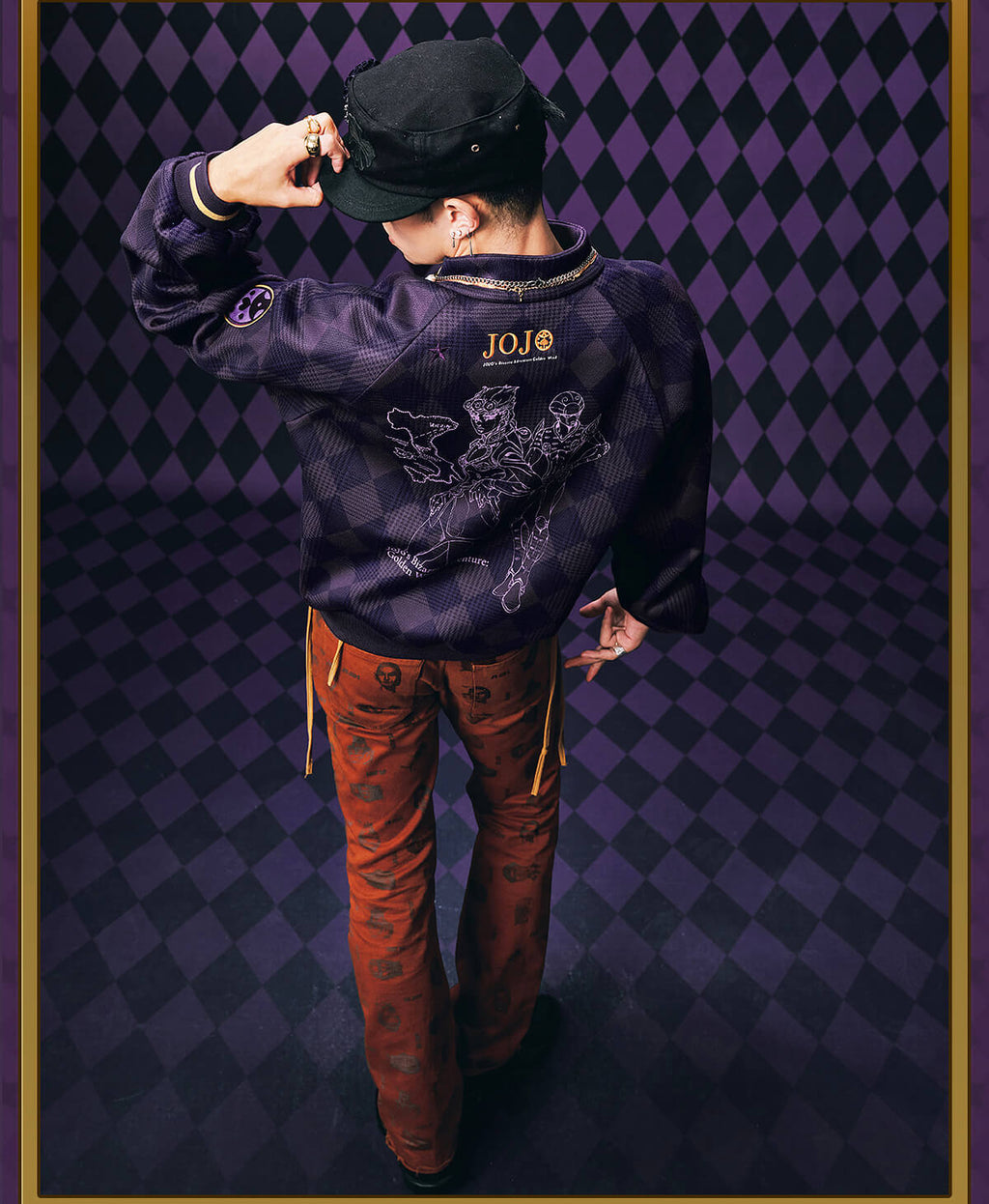 MEDM × JOJO Diamond Plaid Harrington Jacket
