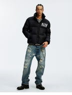 MEDM Rhinestone Studded Logo Down Jacket