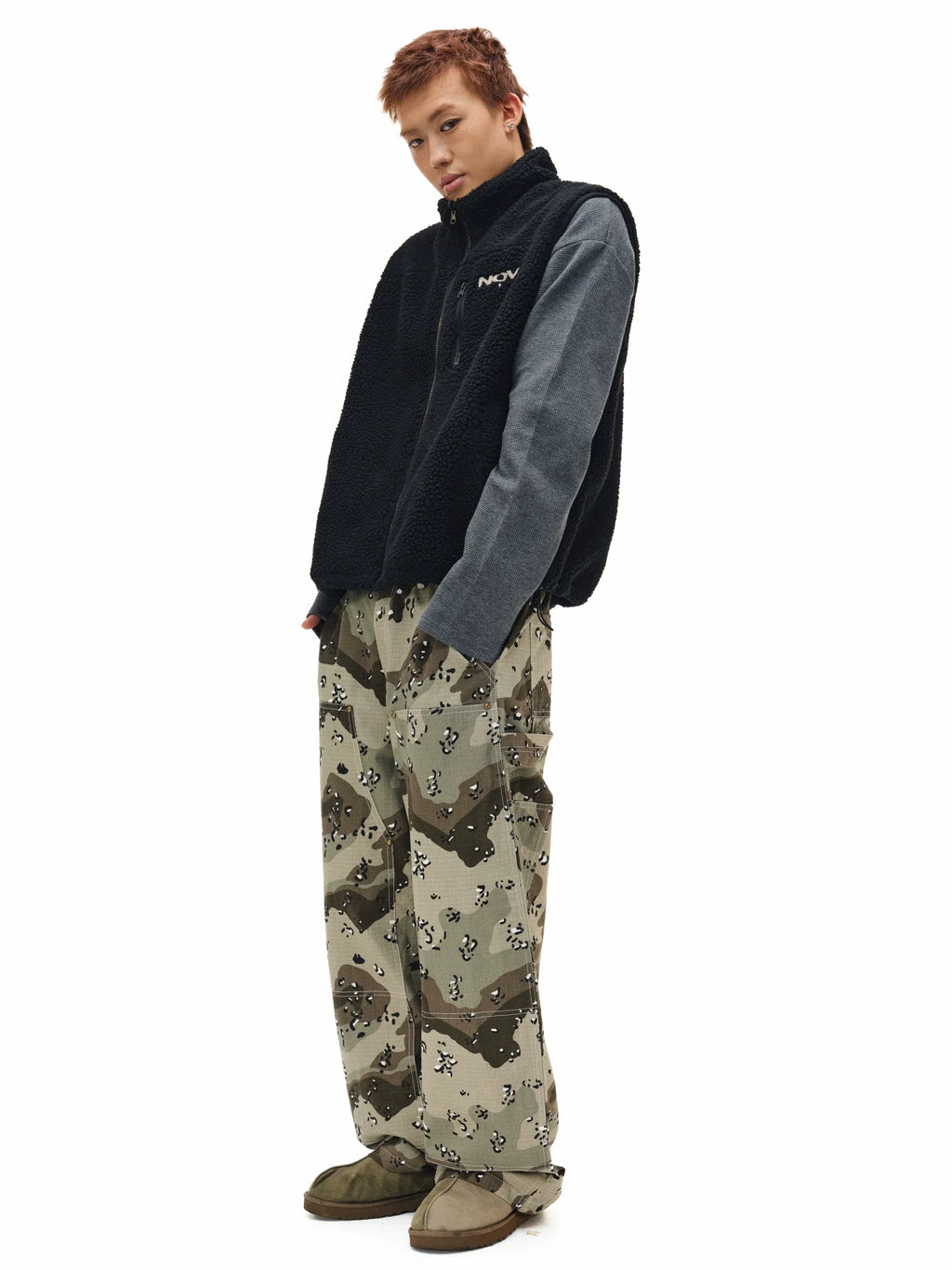 NOVACAM Camouflage Fleece Reversible Vest