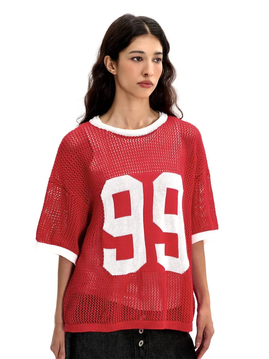 F3F Select 99 Numbering Mesh Knit Short Sleeve Jersey