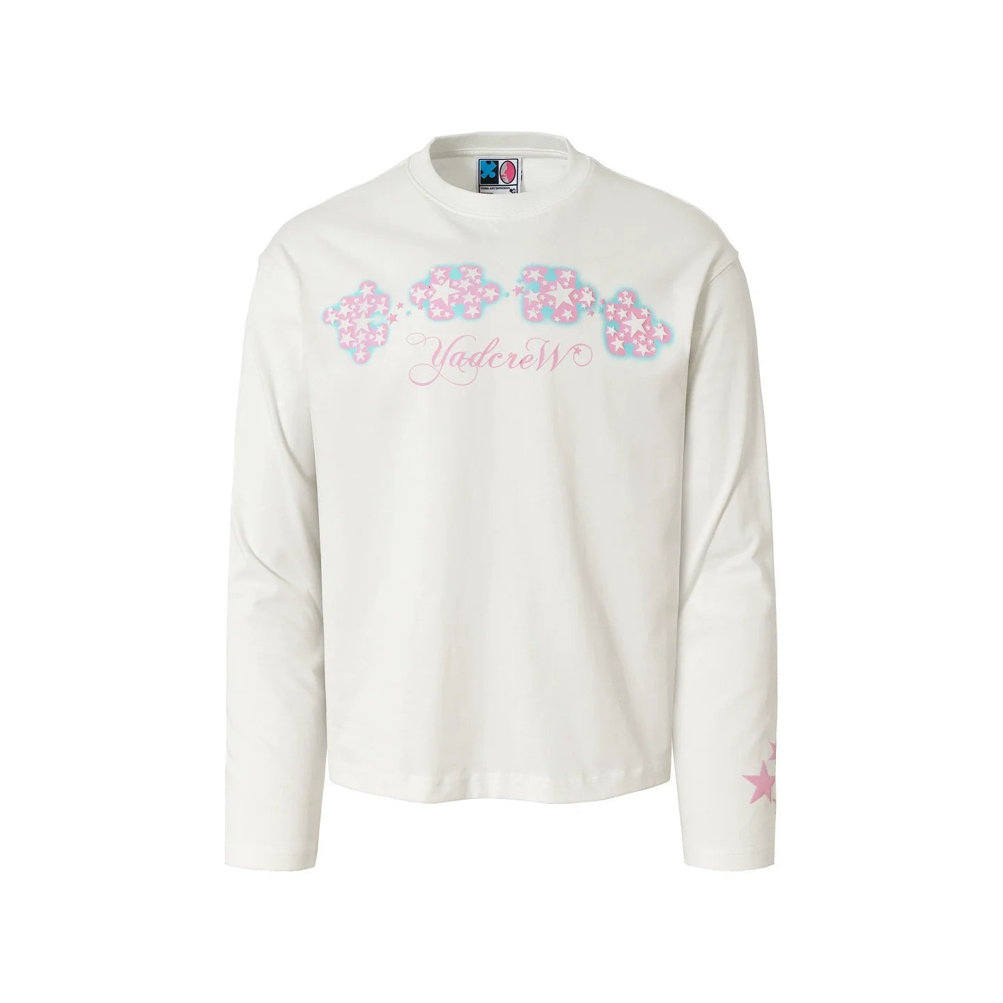 YADcrew Galaxy Star Puzzle Foam Print Long Sleeve Tee