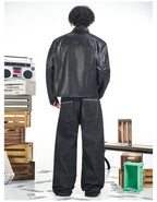 F3F Select Glossy PU Leather Racing Jacket
