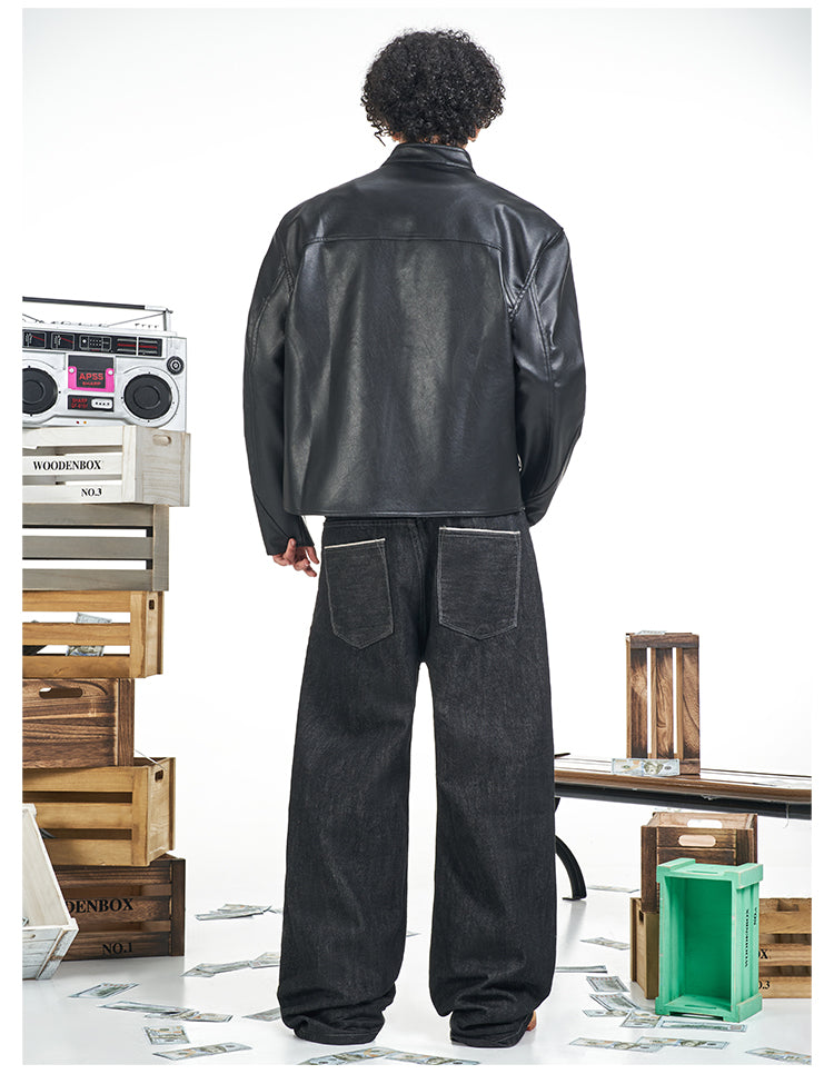F3F Select Glossy PU Leather Racing Jacket