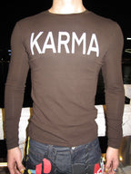 KARMANISTIC Logo Print Slim Fit Long Sleeve Tee
