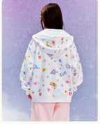 MEDM Graffiti Flower Full Print Zip Up Hoodie