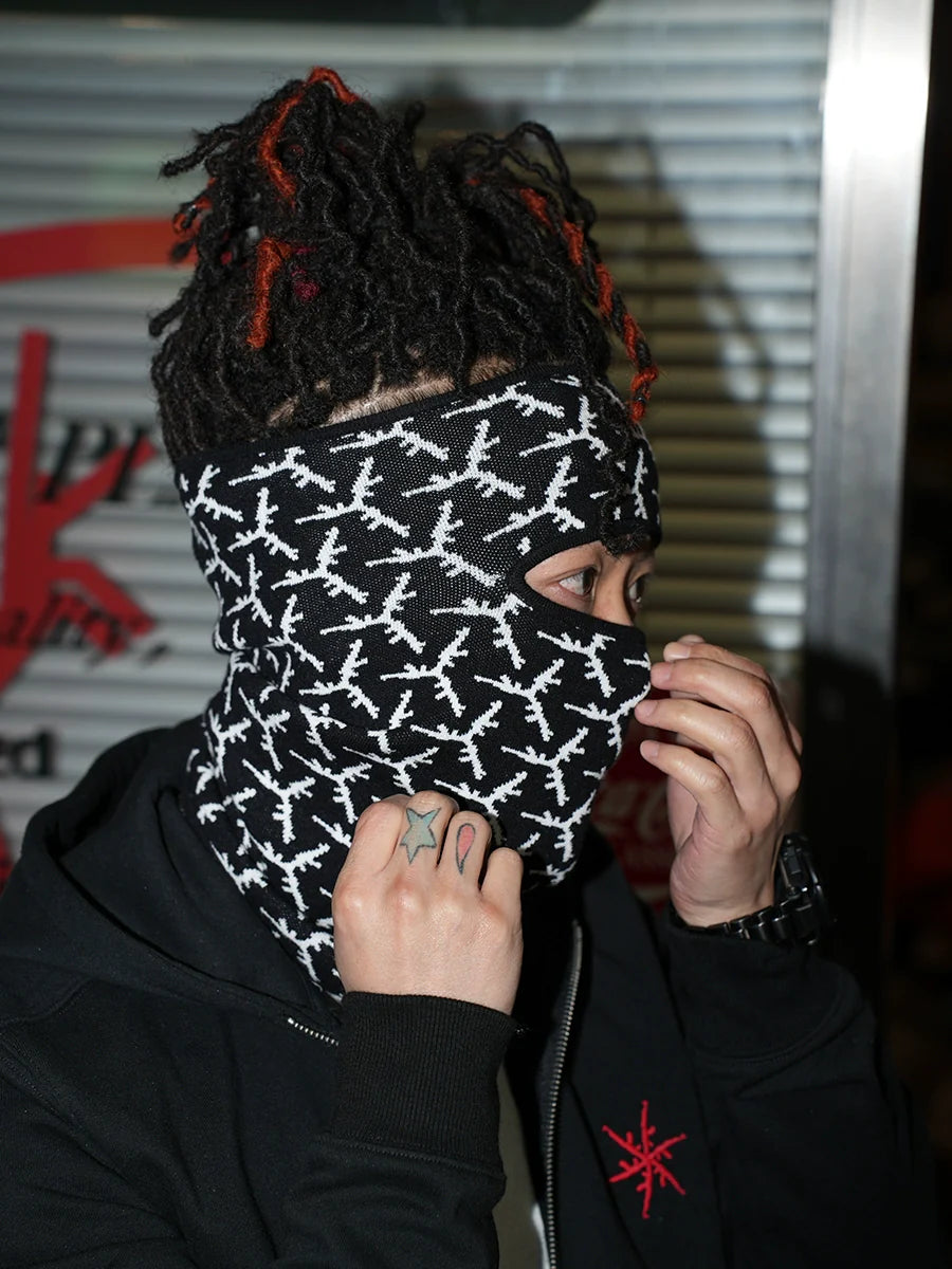 TGFCLUB All Over Logo Knit Face Mask