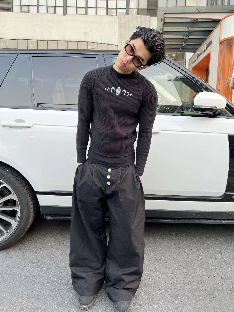 KARMANISTIC Button Fly Baggy Pants