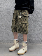 S45 Leopard Cargo Shorts