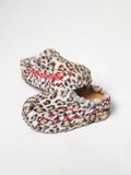 KARMANISTIC Leopard Fur Embroidered Slipper Clogs