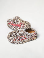 KARMANISTIC Leopard Fur Embroidered Slipper Clogs