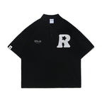 UNTILWERICH R Star Embroidery Short Sleeve Polo