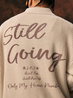 1807 Printing Half Zip Polo Knit Sweater