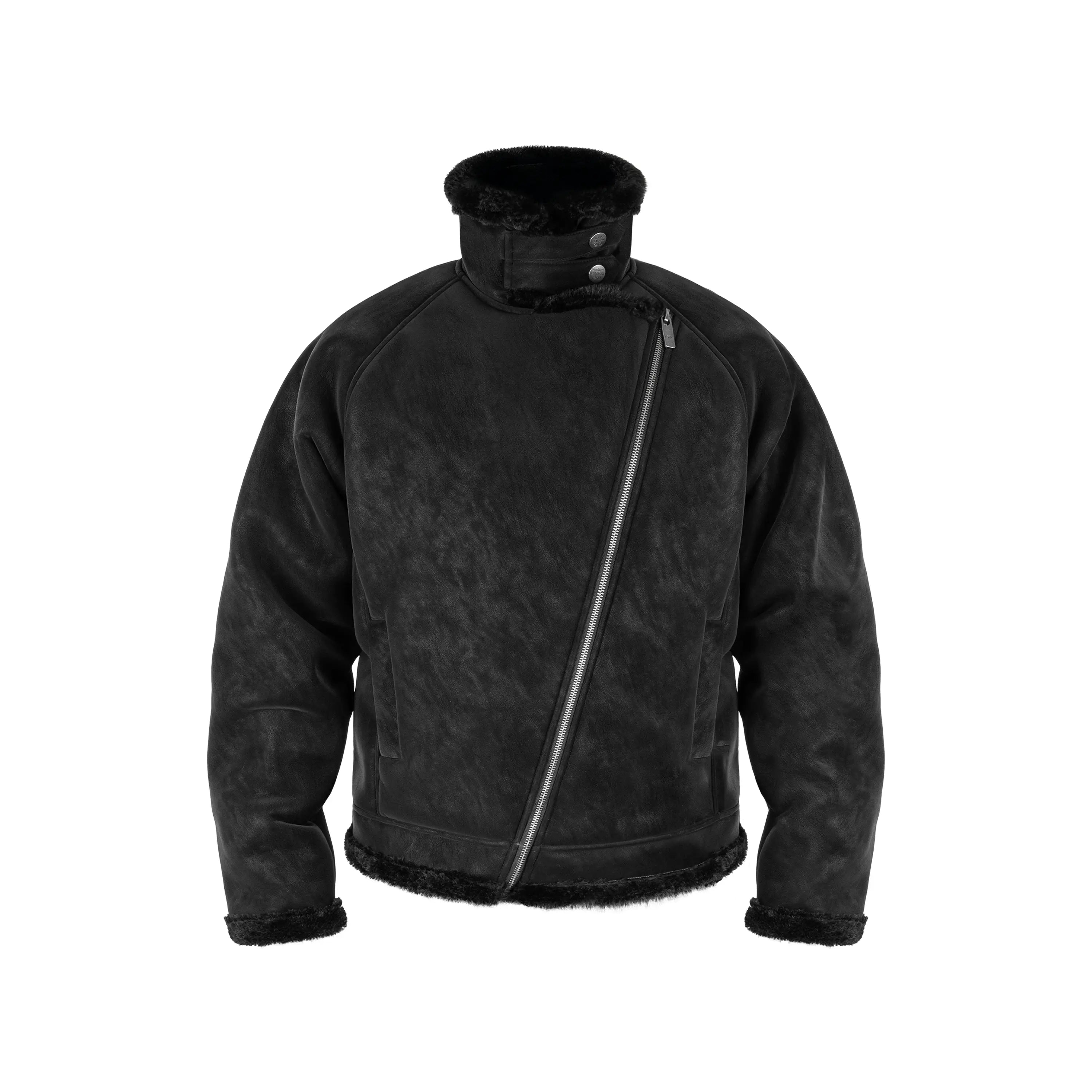 ANTIDOTE Faux Suede Double Rider Biker Jacket